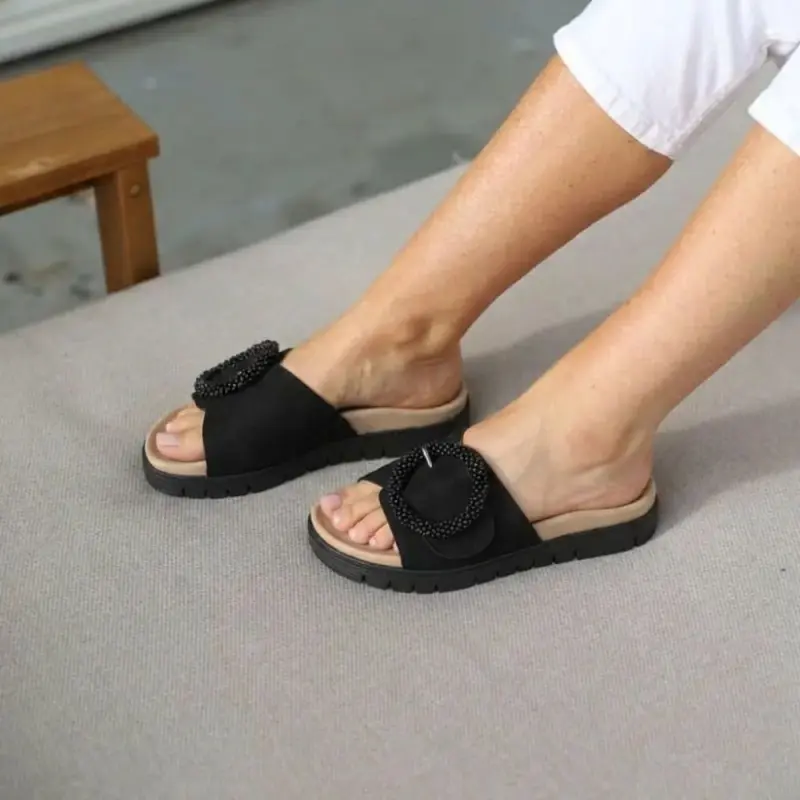 Gabor Slippers Zwart