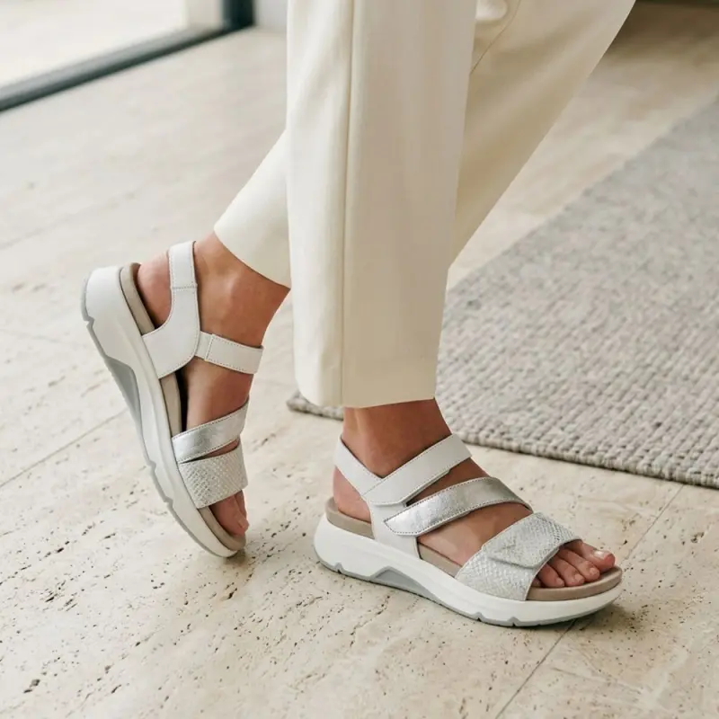 Gabor Rollingsoft Sandalen Zilver