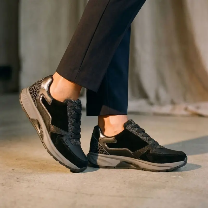 Gabor Rollingsoft Sneakers Zwart